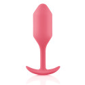 Профессиональная пробка для ношения B-vibe Snug Plug 2 коралловая