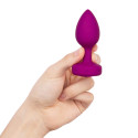 Вибрирующая втулка Vibrating Jewel Plug S/M цвета фуксии