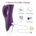 Вибромассажер для клитора и G-точки фиолетовый Jade Rabbit Vibrator