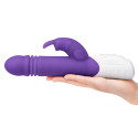Пульсирующий фиолетовый вибромассажер с двумя виброэлементами G-SPOT THRUSTING RABBIT