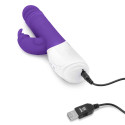 Пульсирующий фиолетовый вибромассажер с двумя виброэлементами G-SPOT THRUSTING RABBIT