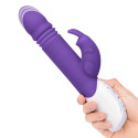 Пульсирующий фиолетовый вибромассажер с двумя виброэлементами G-SPOT THRUSTING RABBIT