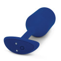 Профессиональная пробка для ношения с вибрацией синяя B-Vibe Vibrating Snug Plug 4