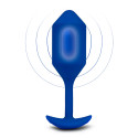 Профессиональная пробка для ношения с вибрацией синяя B-Vibe Vibrating Snug Plug 4