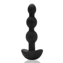 Анальные черные премиум-бусы с 2 моторами b-Vibe Triplet Anal Beads