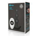 Анальные черные премиум-бусы с 2 моторами b-Vibe Triplet Anal Beads