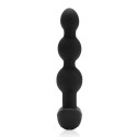 Анальные черные премиум-бусы с 2 моторами b-Vibe Triplet Anal Beads