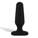 Миниатюрный черный плаг из силикона Seamless Silicone Butt Plug 3in