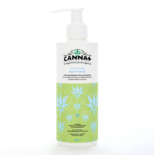 Расслабляющая пена для ванны CANNA+ Hydrating Bath Foam 250 мл