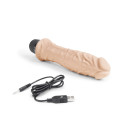 Классический массажер 8" Girthy Realistic Vibrator телесный
