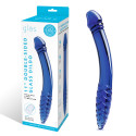 Двухголовый рельефный стимулятор 11 in Double-sided Glass Dildo For G-Spot P-Spot Stimulation