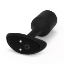 Профессиональная пробка для ношения с вибрацией черная B-Vibe Vibrating Snug Plug 2