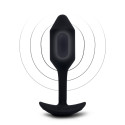 Профессиональная пробка для ношения с вибрацией черная B-Vibe Vibrating Snug Plug 2
