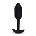 Профессиональная пробка для ношения с вибрацией черная B-Vibe Vibrating Snug Plug 2