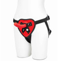 Красные трусы с фаллосом для новичков Red Heart Strap on Harness & 5in Dildo Set