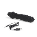 Классический массажер 8" Girthy Realistic Vibrator черный