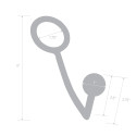 Кольцо на пенис с анальным щаром Stainless Steel Anal Hook & Cock Ring
