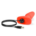 Анальная премиум-пробка с римминг эффектом B-Vibe Rimming Plug оранжевая