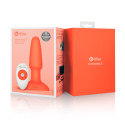 Анальная премиум-пробка с римминг эффектом B-Vibe Rimming Plug оранжевая