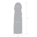 Шестидюймовый увеличитель для пениса Ribbed Realistic Penis Enhancing Sleeve Extension