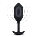 Профессиональная пробка для ношения с вибрацией черная B-Vibe Vibrating Snug Plug 4