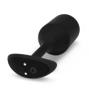 Профессиональная пробка для ношения с вибрацией черная B-Vibe Vibrating Snug Plug 4