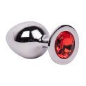 Большой плаг из стали с кристаллом RED FLAME