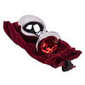 Большой плаг из стали с кристаллом RED FLAME