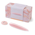 Массажер тонкий le WAND Crystal Slim Wand розовый кварц