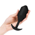 Профессиональная пробка для ношения с вибрацией черная B-Vibe Vibrating Snug Plug 5
