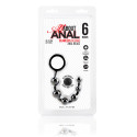 Черные силиконовые анальные бусины Silicone Anal Beads 6 шариков