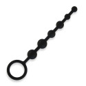 Черные силиконовые анальные бусины Silicone Anal Beads 6 шариков