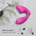 Вибромассажер для клитора и точки G Clitoral Sucking Vibrator OG розовый