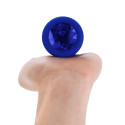 Вибрирующая втулка Vibrating Jewel Plug L/XL цвета синий сапфир