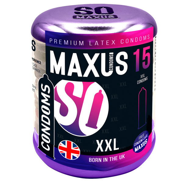 Презервативы увеличенные MAXUS XXL №15 в большом кейсе