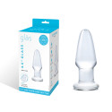 Прозрачный анальный плаг Glass Butt Plug 3,5 in