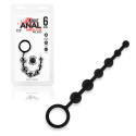 Черные силиконовые анальные бусины Silicone Anal Beads 6 шариков