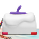 Фиолетовая насадка с блестками для премиум секс-машины UNICORN UNI HORN COWGIRL