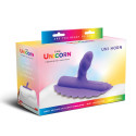 Фиолетовая насадка с блестками для премиум секс-машины UNICORN UNI HORN COWGIRL