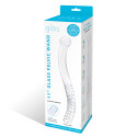 Изящный фаллоимитатор с рельефом 11 in Glass Pelvic Wand Double Ended