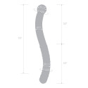 Изящный фаллоимитатор с рельефом 11 in Glass Pelvic Wand Double Ended