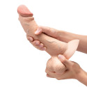 Анальный изогнутый фаллоимитатор SLIPSKIN REALISTIC CURVED 9 in
