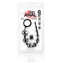 Черные силиконовые анальные бусины Silicone Anal Beads 9 шариков
