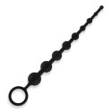 Черные силиконовые анальные бусины Silicone Anal Beads 9 шариков