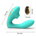 Вакуумный стимулятор с дистанционным управлением Clitoral Sucking Vibrator OG Pro 2 бирюзовый