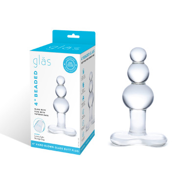 Анальная елочка с 3-мя шариками Butt Plug with Tapered Base