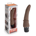 Тонкий анальный массажер 7" Slim Anal Realistic Vibrator шоколад
