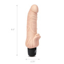 Реалистичный телесный вибратор с клиторальным стимулятором 7" Realistic Vibrator