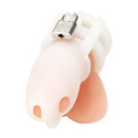 Клетка для пениса белая Silicone Small 2 in Cock Cage With Ball Divider