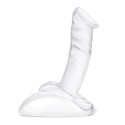 Фаллоимитатор с мошонкой на подставке 7,5 in Rideable Standing Glass Cock With Stability Base